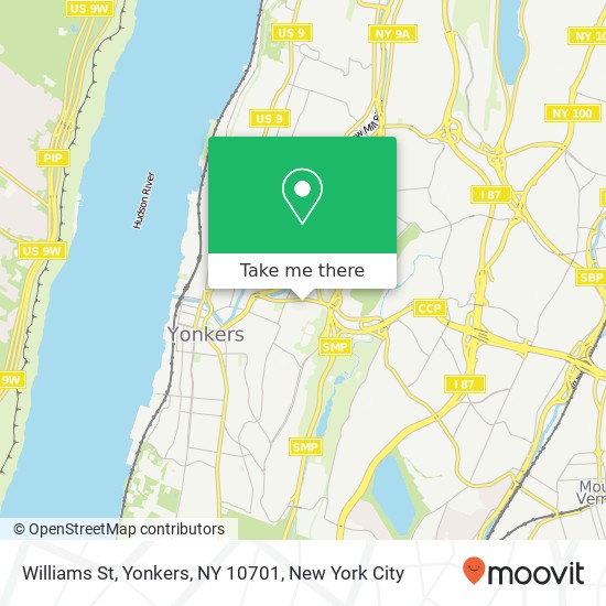 Mapa de Williams St, Yonkers, NY 10701