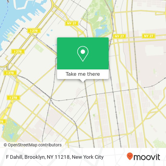 F Dahill, Brooklyn, NY 11218 map