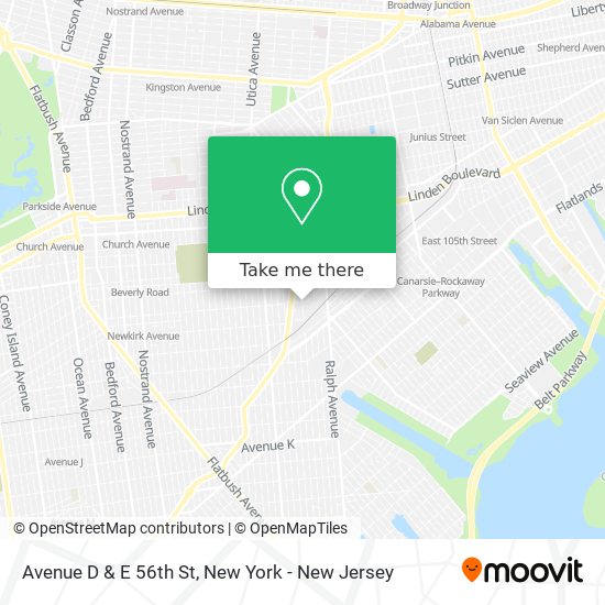 Mapa de Avenue D & E 56th St