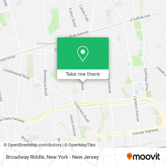 Broadway Riddle map