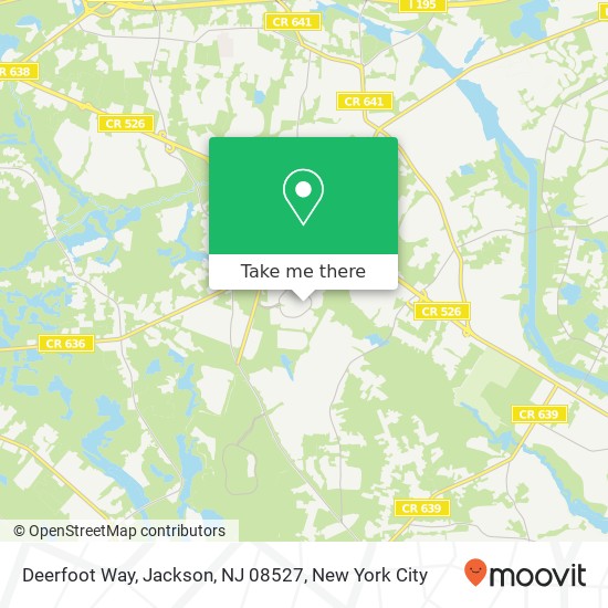 Mapa de Deerfoot Way, Jackson, NJ 08527