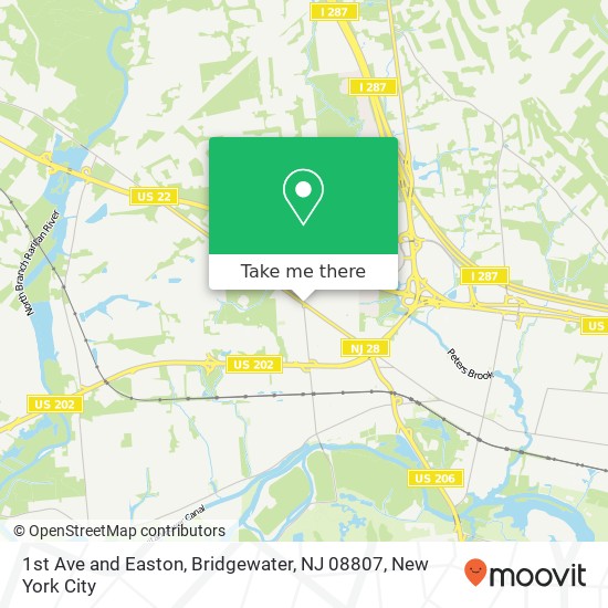 1st Ave and Easton, Bridgewater, NJ 08807 map