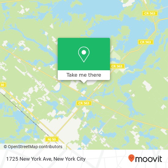Mapa de 1725 New York Ave, Egg Harbor City, NJ 08215