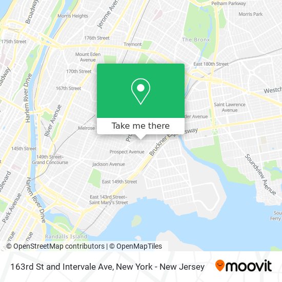 163rd St and Intervale Ave map