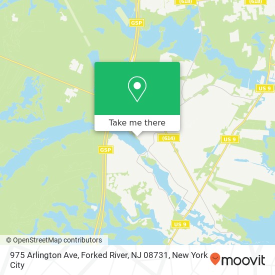 Mapa de 975 Arlington Ave, Forked River, NJ 08731