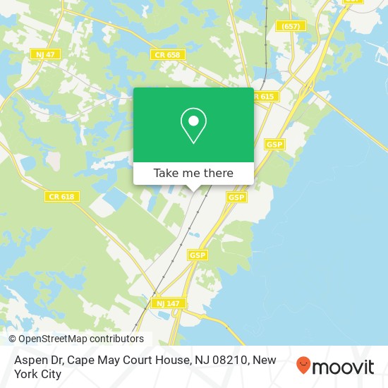 Aspen Dr, Cape May Court House, NJ 08210 map