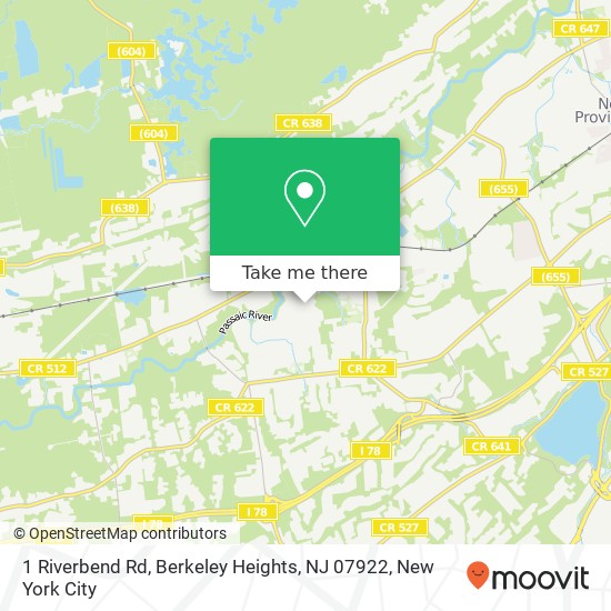 1 Riverbend Rd, Berkeley Heights, NJ 07922 map