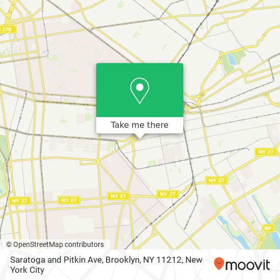 Saratoga and Pitkin Ave, Brooklyn, NY 11212 map