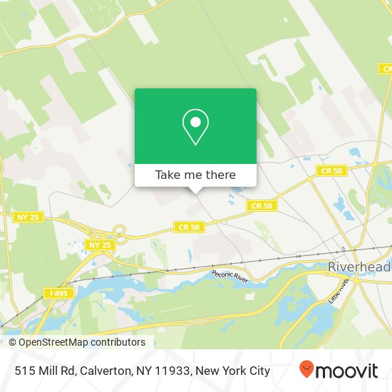 Mapa de 515 Mill Rd, Calverton, NY 11933