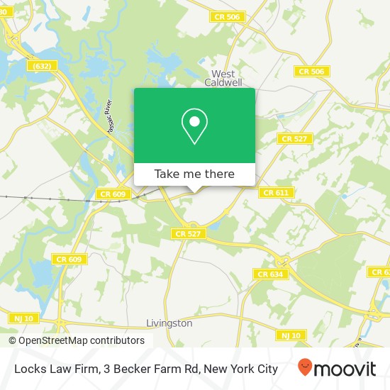 Locks Law Firm, 3 Becker Farm Rd map