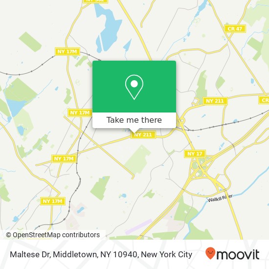 Mapa de Maltese Dr, Middletown, NY 10940
