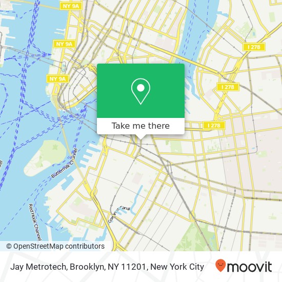 Mapa de Jay Metrotech, Brooklyn, NY 11201