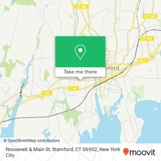 Roosevelt & Main St, Stamford, CT 06902 map