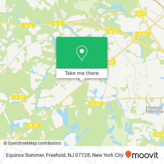 Equinox Summer, Freehold, NJ 07728 map