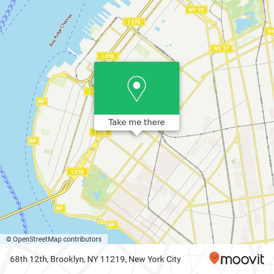 68th 12th, Brooklyn, NY 11219 map