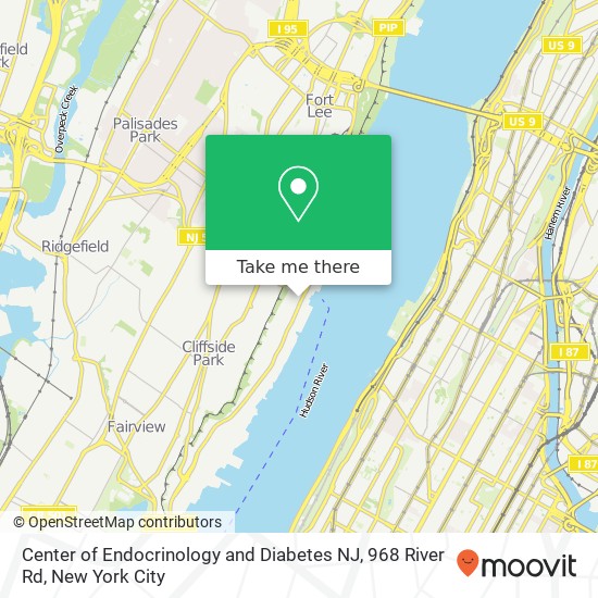 Center of Endocrinology and Diabetes NJ, 968 River Rd map