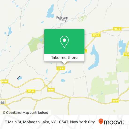 Mapa de E Main St, Mohegan Lake, NY 10547