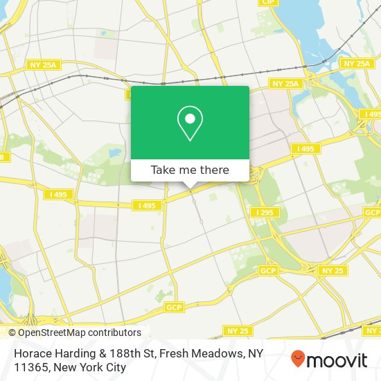Mapa de Horace Harding & 188th St, Fresh Meadows, NY 11365