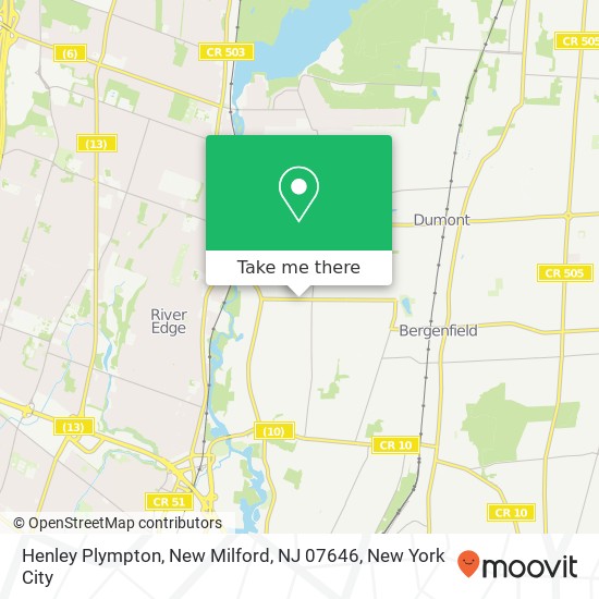 Mapa de Henley Plympton, New Milford, NJ 07646