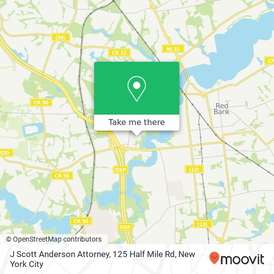 Mapa de J Scott Anderson Attorney, 125 Half Mile Rd