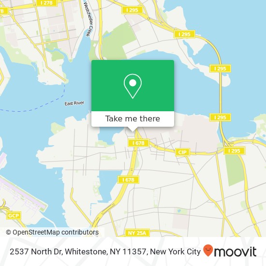 Mapa de 2537 North Dr, Whitestone, NY 11357