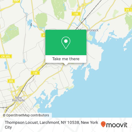 Mapa de Thompson Locust, Larchmont, NY 10538