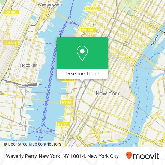 Waverly Perry, New York, NY 10014 map