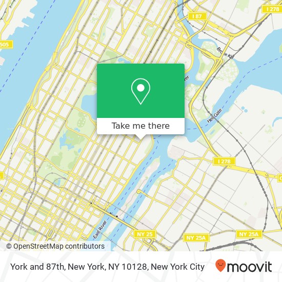 Mapa de York and 87th, New York, NY 10128