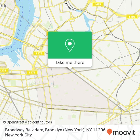 Broadway Belvidere, Brooklyn (New York), NY 11206 map