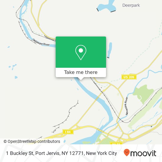 Mapa de 1 Buckley St, Port Jervis, NY 12771