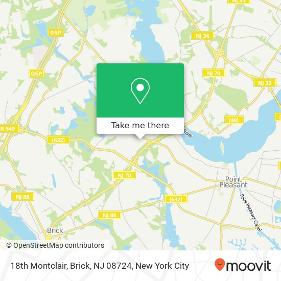 18th Montclair, Brick, NJ 08724 map