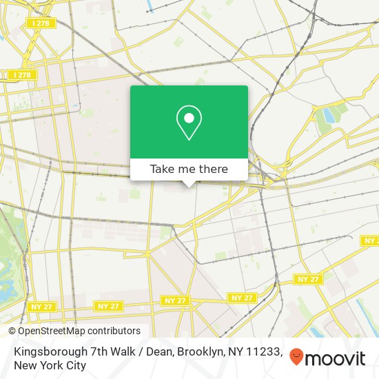 Mapa de Kingsborough 7th Walk / Dean, Brooklyn, NY 11233