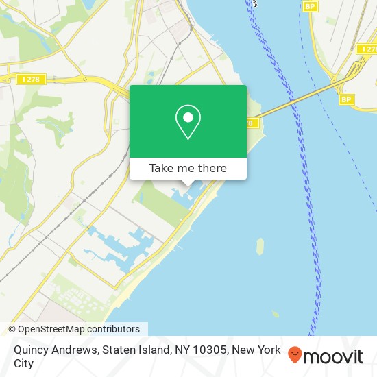 Mapa de Quincy Andrews, Staten Island, NY 10305