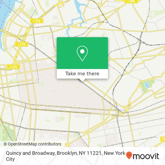 Mapa de Quincy and Broadway, Brooklyn, NY 11221