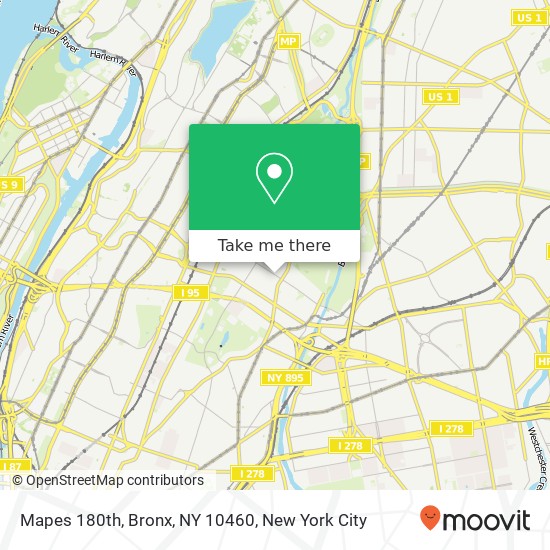 Mapa de Mapes 180th, Bronx, NY 10460