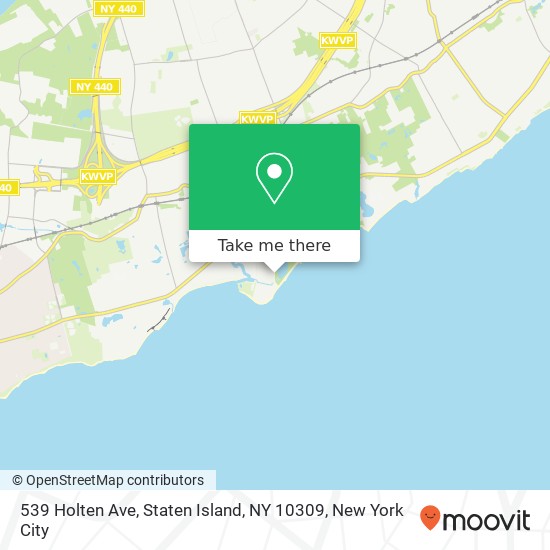 Mapa de 539 Holten Ave, Staten Island, NY 10309