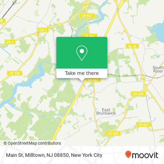 Mapa de Main St, Milltown, NJ 08850