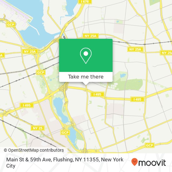 Main St & 59th Ave, Flushing, NY 11355 map