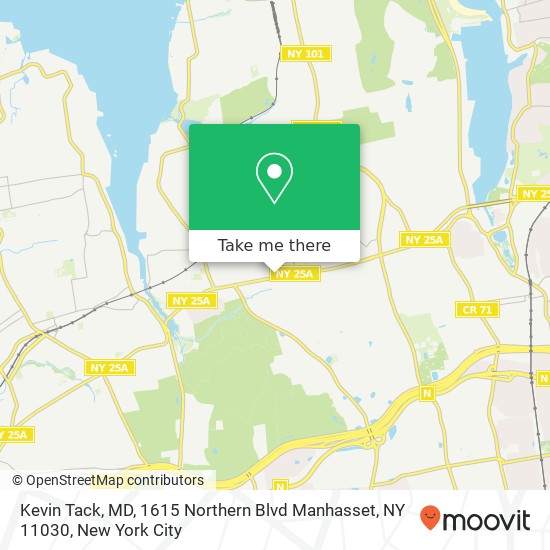 Mapa de Kevin Tack, MD, 1615 Northern Blvd Manhasset, NY 11030