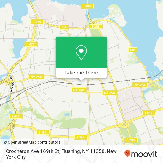 Mapa de Crocheron Ave 169th St, Flushing, NY 11358