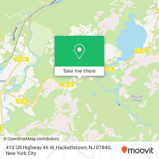 410 US Highway 46 W, Hackettstown, NJ 07840 map