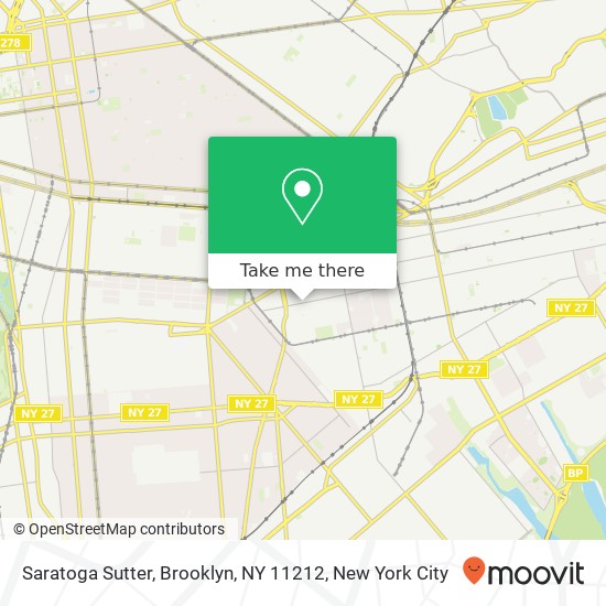 Mapa de Saratoga Sutter, Brooklyn, NY 11212