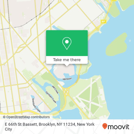 Mapa de E 66th St Bassett, Brooklyn, NY 11234