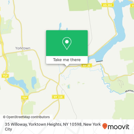 Mapa de 35 Willoway, Yorktown Heights, NY 10598