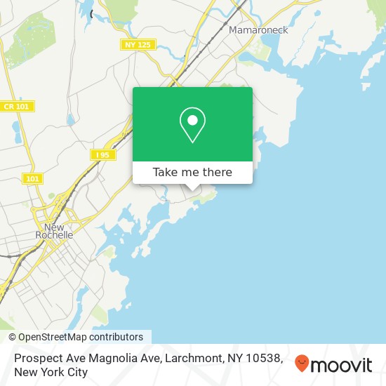 Prospect Ave Magnolia Ave, Larchmont, NY 10538 map
