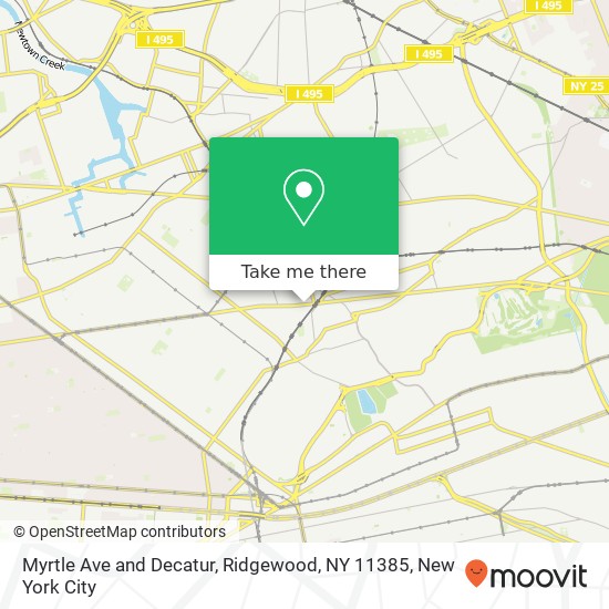 Mapa de Myrtle Ave and Decatur, Ridgewood, NY 11385