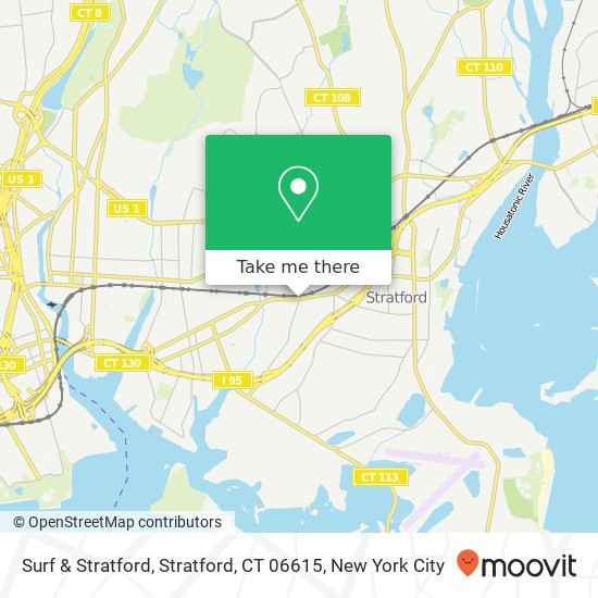 Mapa de Surf & Stratford, Stratford, CT 06615