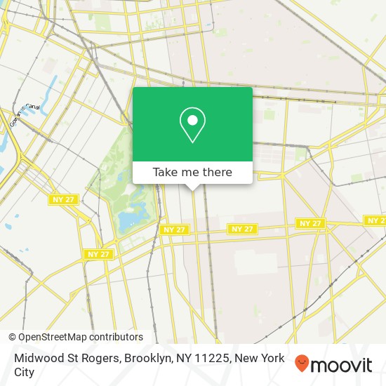 Midwood St Rogers, Brooklyn, NY 11225 map