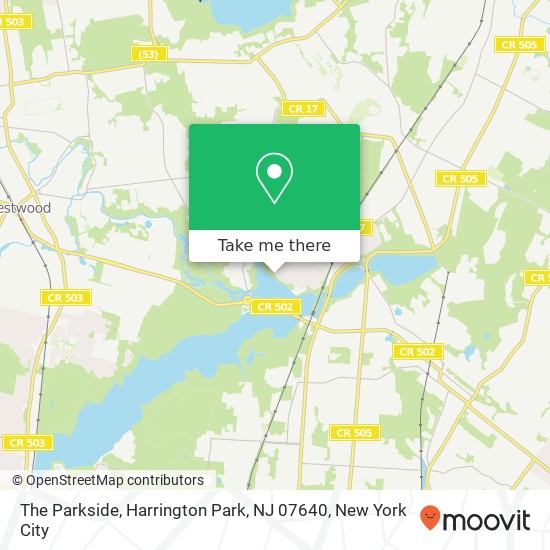 Mapa de The Parkside, Harrington Park, NJ 07640