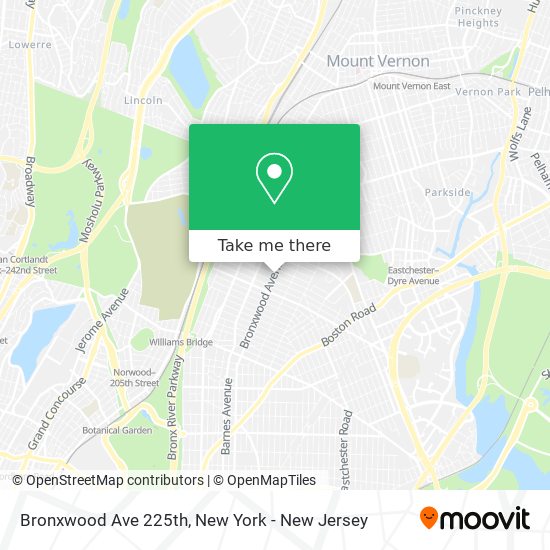 Bronxwood Ave 225th map